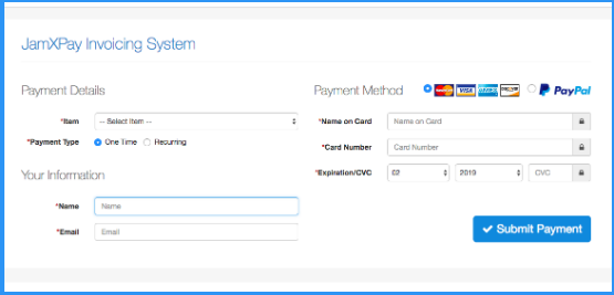 JamXPay Credit Card Processing